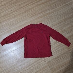 Ralph Lauren Kids 5t T Shirt Long Sleeve Red Comfy  Everyday Staple